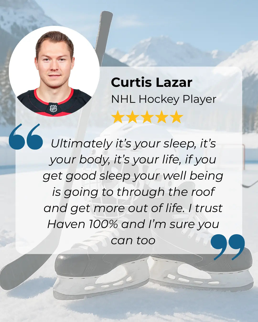 Curtis Lazar on Recovery, Performance, and Why He Chose Haven’s LUX Rejuvenate Mattress