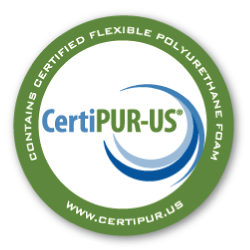 CertiPUR-US® certification badge showing Haven mattresses use certified, eco-friendly, and non-toxic foams.