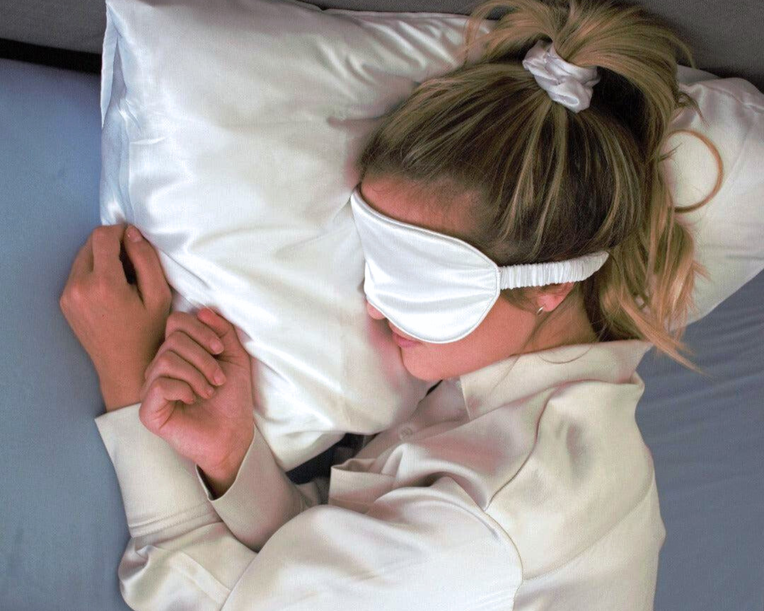 haven mattress silk sleep set pillowcase sleep mask hair scrunchie