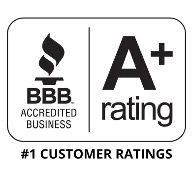 BBB Accredited Business logo with A+ rating on a white background