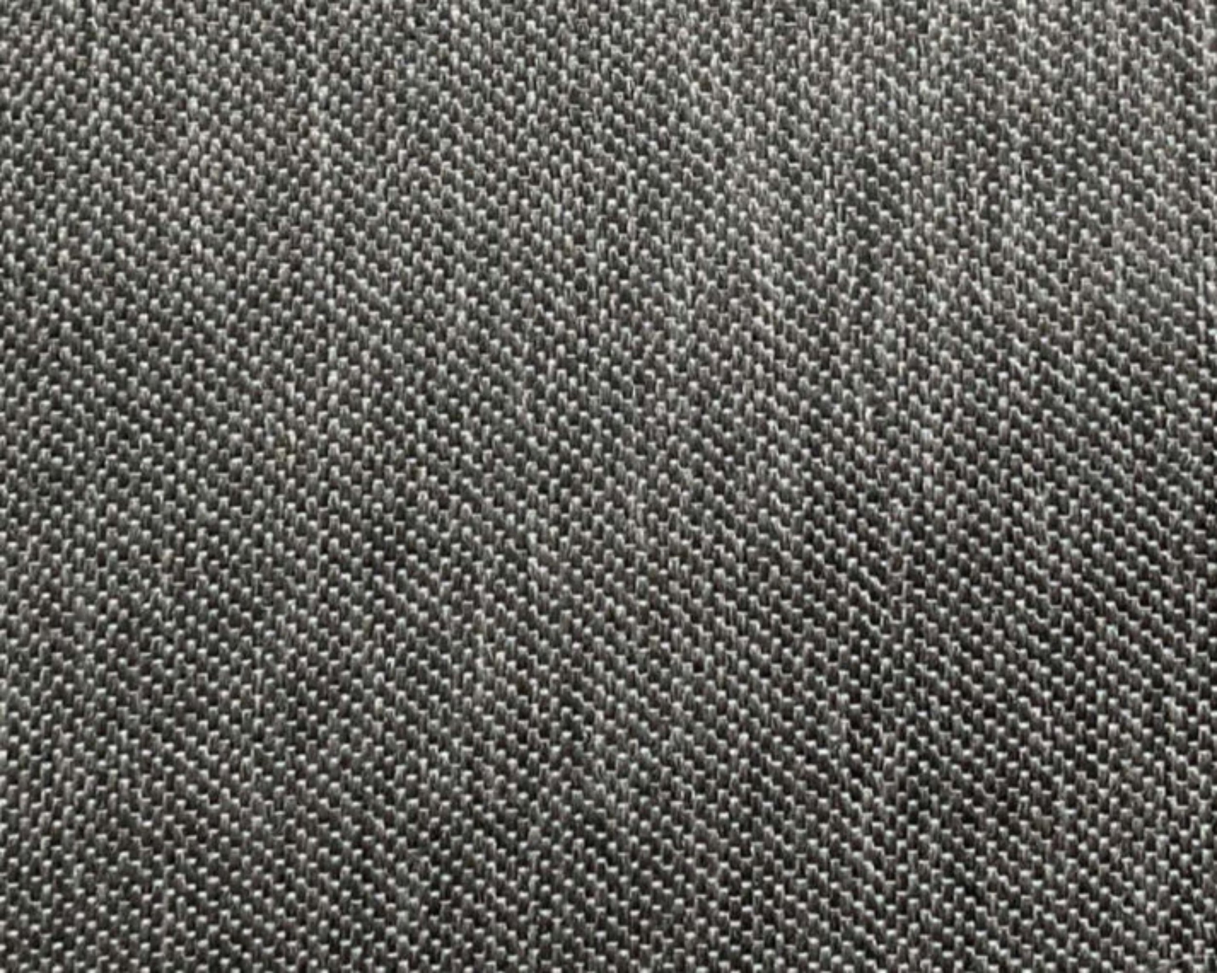 Close-up of charcoal grey woven fabric upholstery on Canadian-made Oakville Snap Frame platform bed