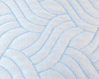 Close-up of Cooling Fabric on Haven Cool Ice Mattress Protector - Wavy Stitching Detail