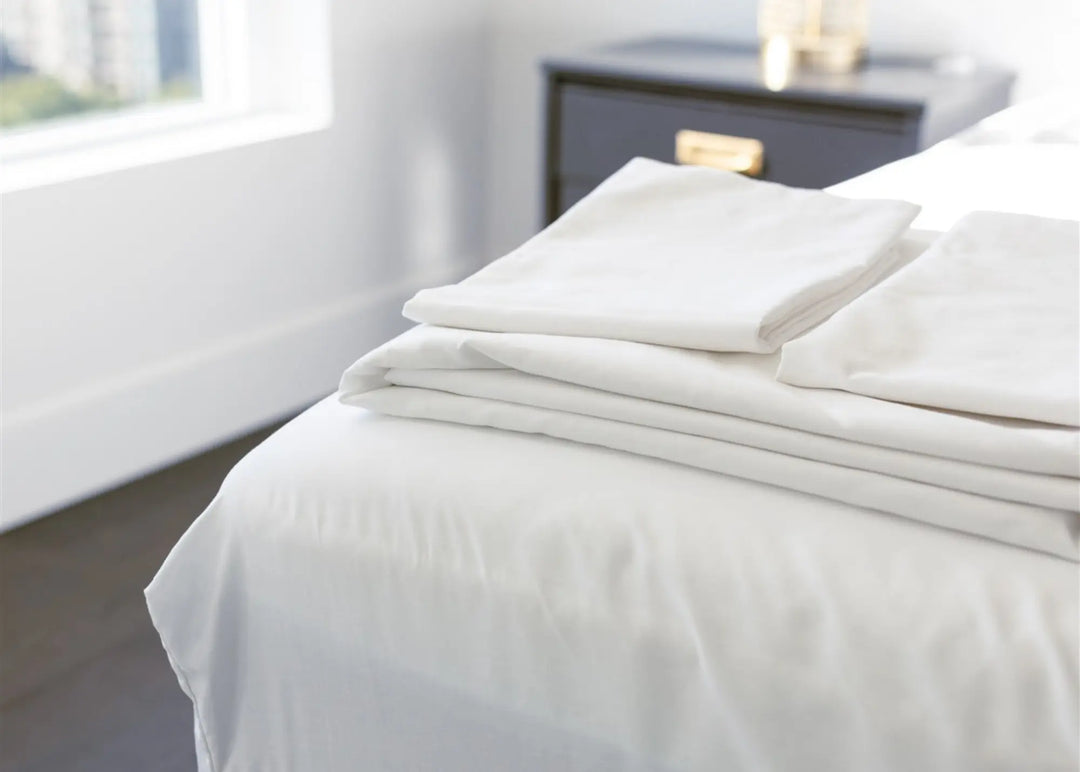 White Bedface Sheets - Premium Sateen Collection