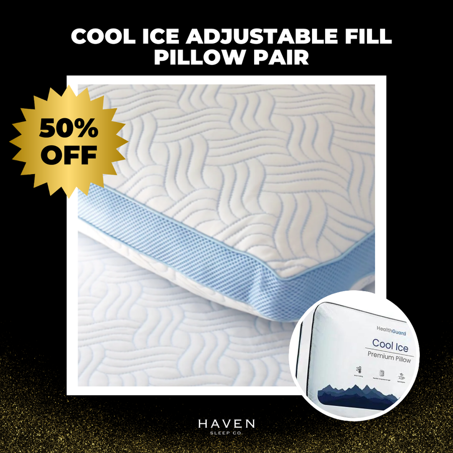 Haven Black Friday Cool Ice Adjustable Fill Pillow Pair