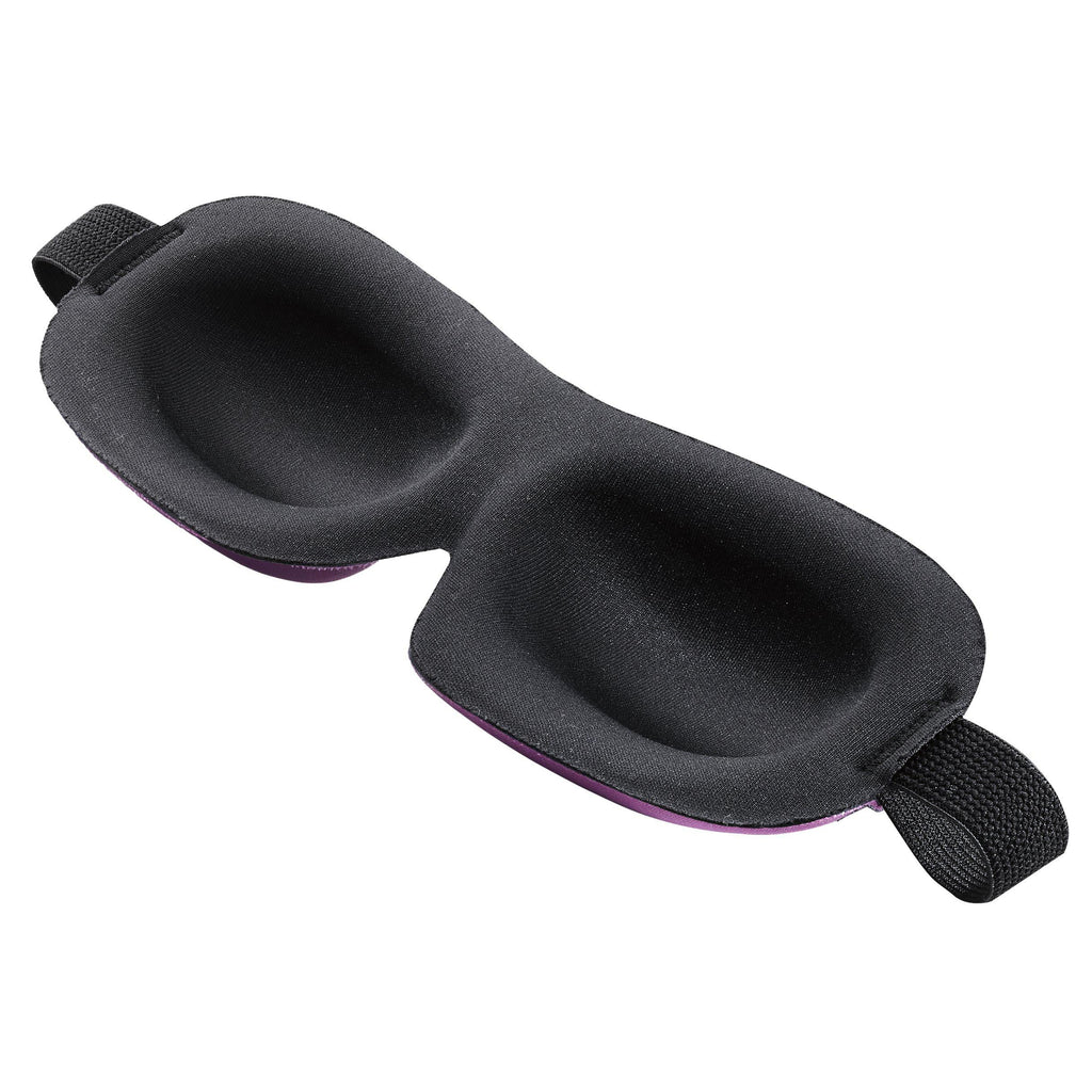 Bedface blackout 40 blinks sleep mask in black inside view showing the orbital space to be able to blink