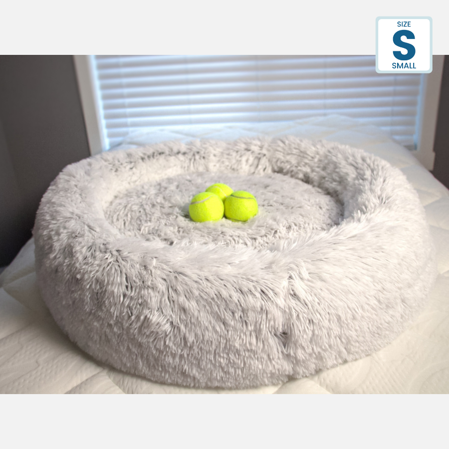 Grey and 2024 white dog bed
