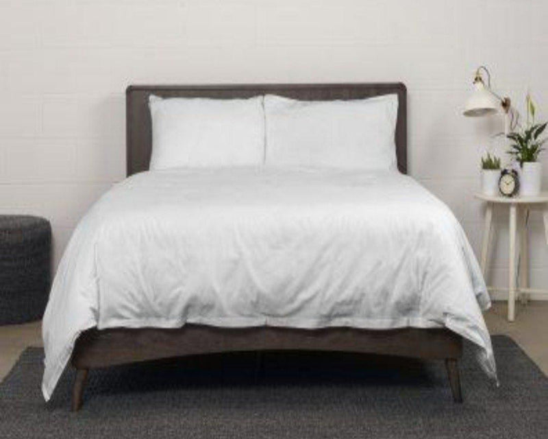 bedface starlight white sateen duver cover and sheet set - premium long staple cotton
