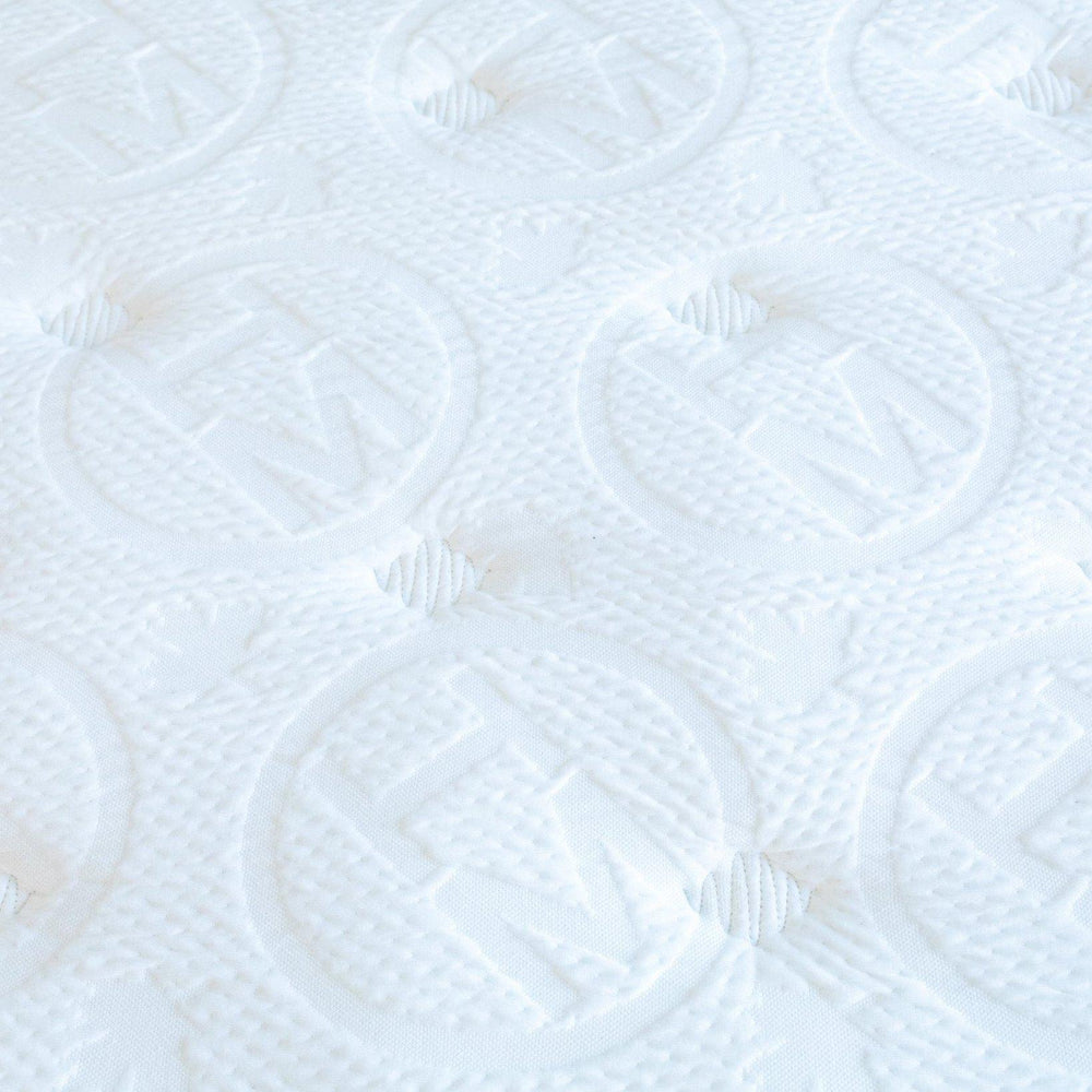 Close up of embossed Haven Mattress