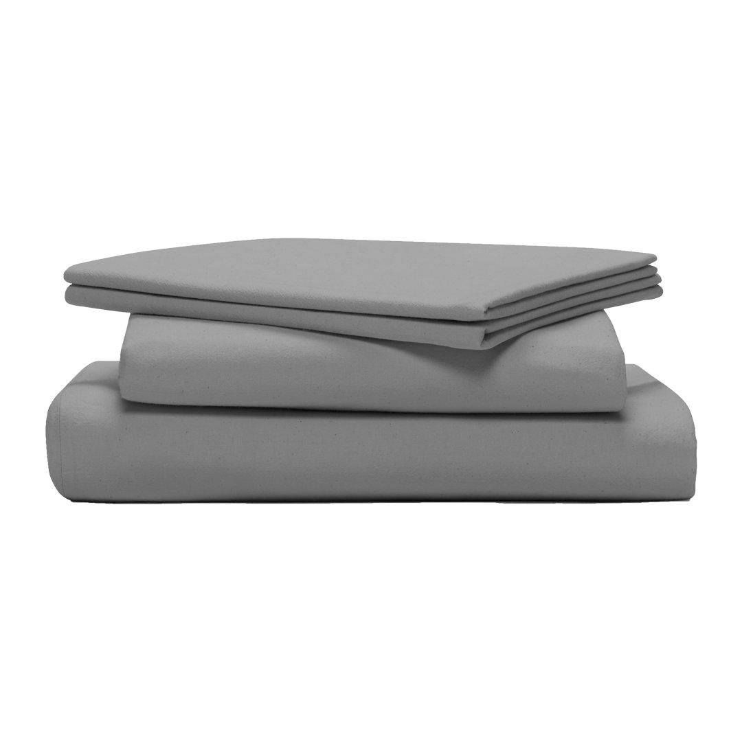 Bedface Percale Sheet Set in Storm Grey